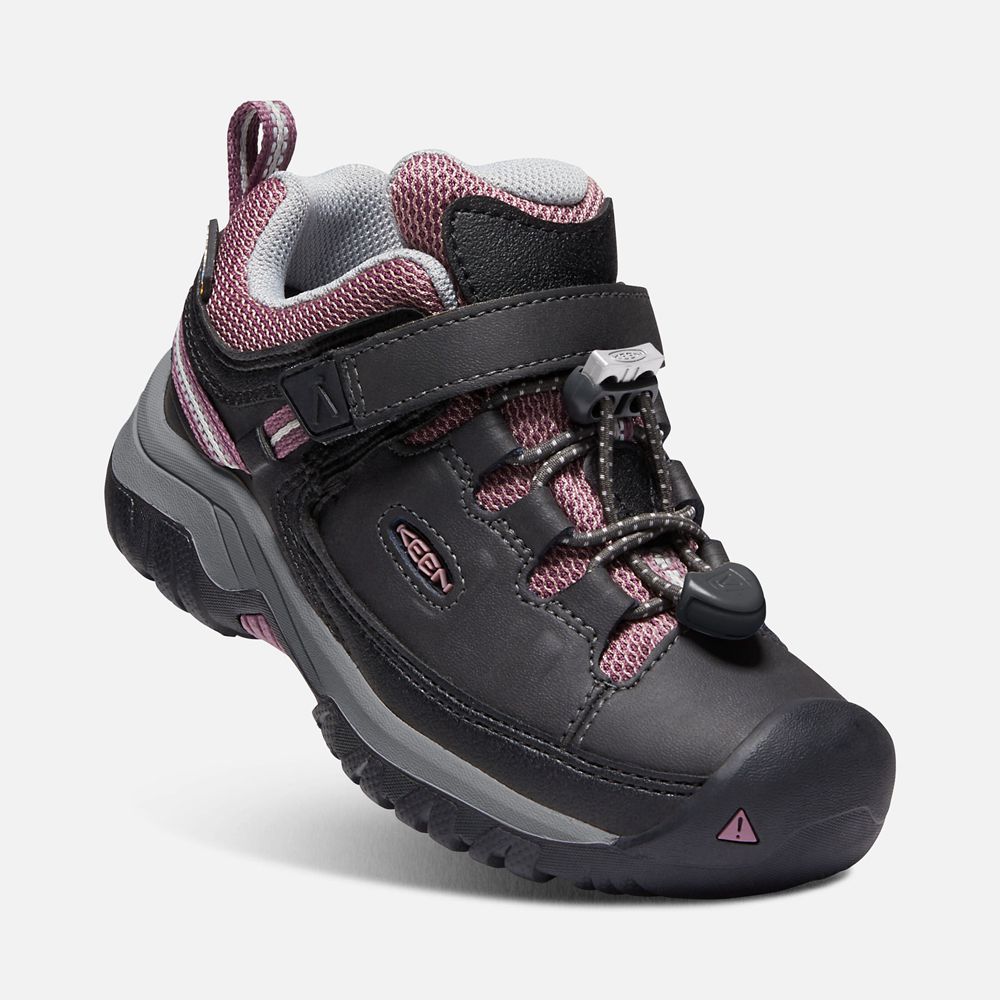 Keen Outdoor Ayakkabı Çocuk Siyah/Pembe - Targhee Waterproof - Türkiye EYDB73941